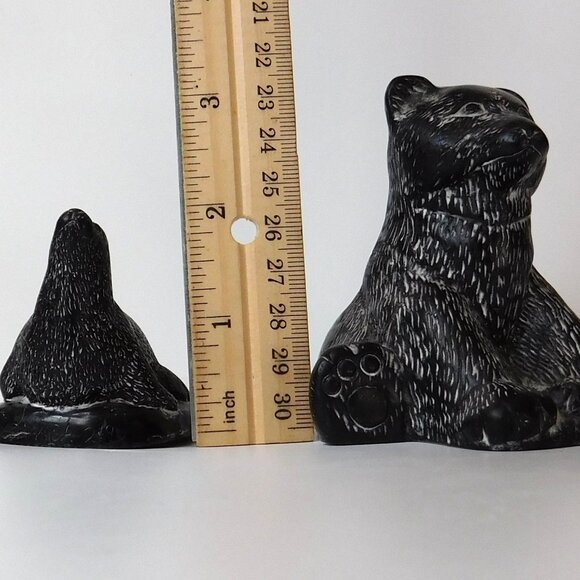 AARDIKA Soap Stone Lot of 2 Figurines Bead & Seal Canadian - Picture 10 of 10